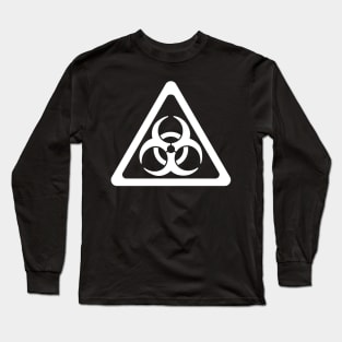 Biohazard Symbol Warning Sign - Triangular Long Sleeve T-Shirt